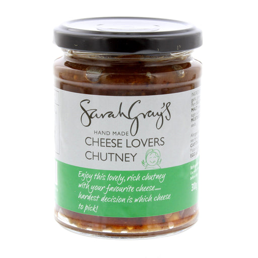 300g jar of Sarah Gray's cheese lovers chutney