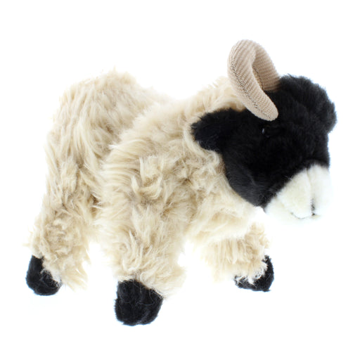 Cuddly soft Highland sheep toy from the side 