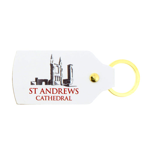 st andrews cathedral leather keyring