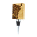 highland cow wooden bottle stopper with metal and rubber below