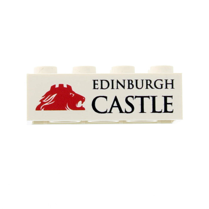 Building block with Edinburgh Castle logo on a white background - Image