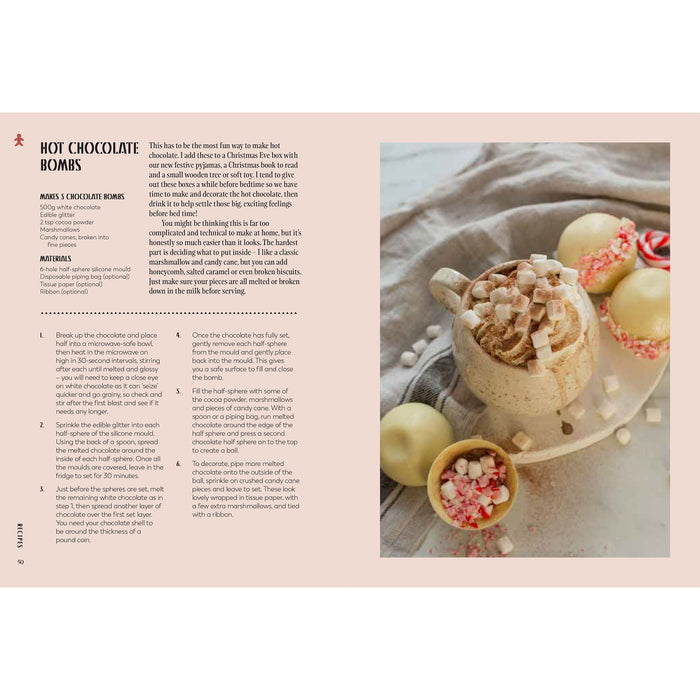 Sample page from inside the book with instructions on how to make Hot Chocolate Bombs 