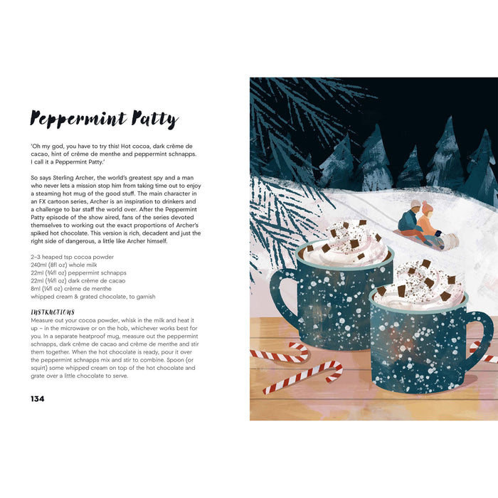 Page from Winter Warmers with recipe for Peppermint Patty drink 