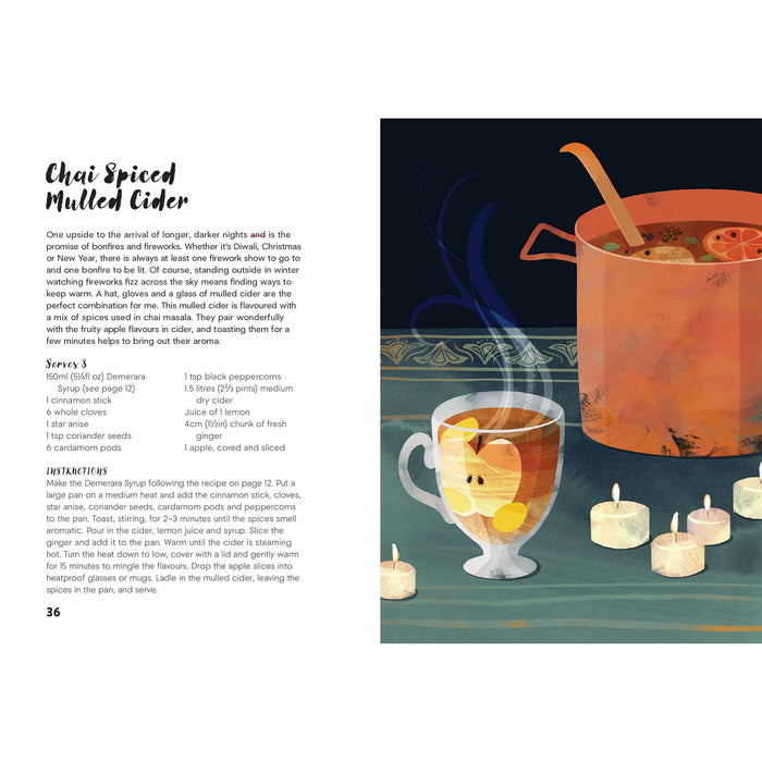 Page from Winter Warmers with a recipe for Chai Spiced Mulled Cider