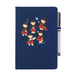 Navy notepad with pen featuring dancing Piper Bear teddy's.