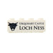 Brick with 'Urquhart Castle Loch Ness' text and highland cow logo on a white background - Image