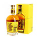 Lower East Side whisky bottle with yellow label and box.  - Image