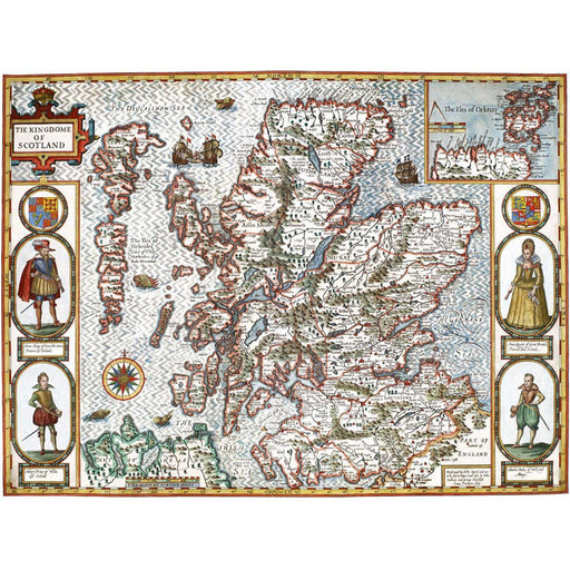 Map showing the Kingdom of Scotland in ancient times. 