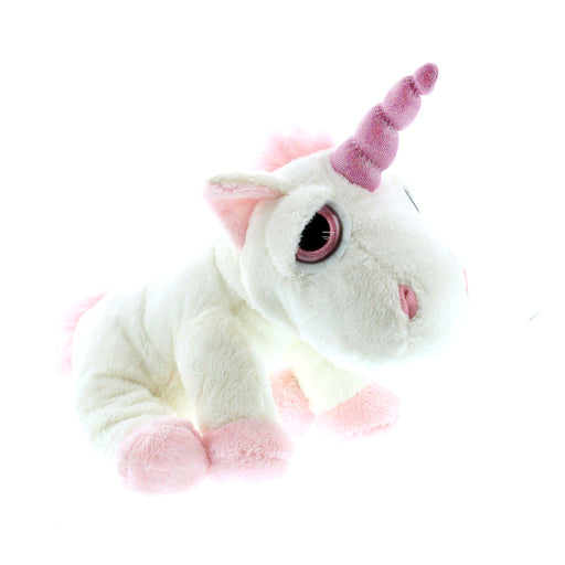Small White fluffy unicorn with pink unicorn and tail