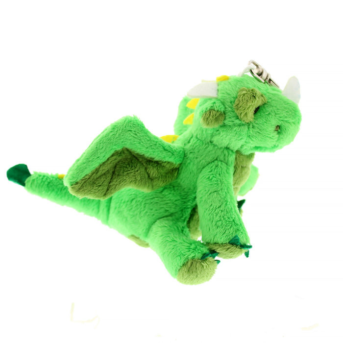 Plush Green dragon on a keyring. 