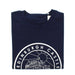 Navy T-shirt with a white circular design featuring Edinburgh Castle