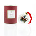 White ceramic bauble with a red ribbon features a coloured depiction of the Scottish Crown. Next to the bauble is the red presentation box it comes with.