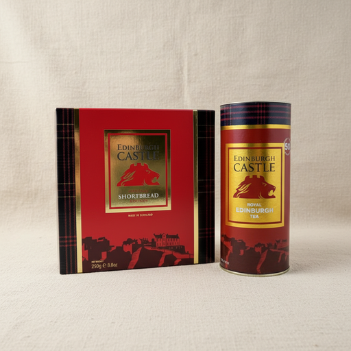 Edinburgh Castle Tea & Shortbread on a neutral surface - Image