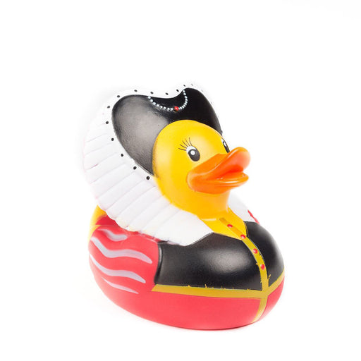 Yellow rubber bath duck depicting Mary Queen of Scots. 