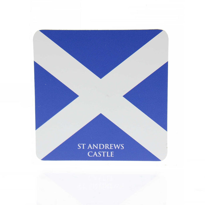 Classic Square coaster featuring the blue and white Scottish Saltire. 