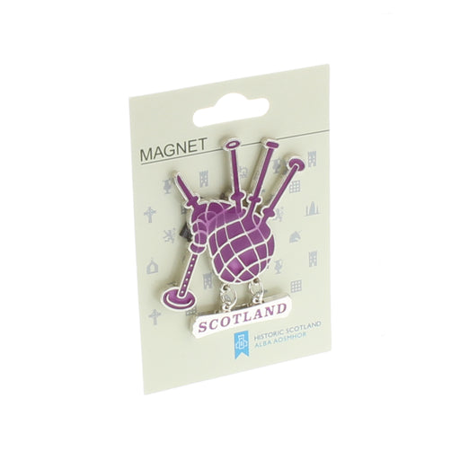 Purple Bagpipe metal magnet 