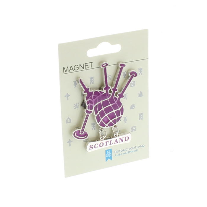 Purple Bagpipe metal magnet 