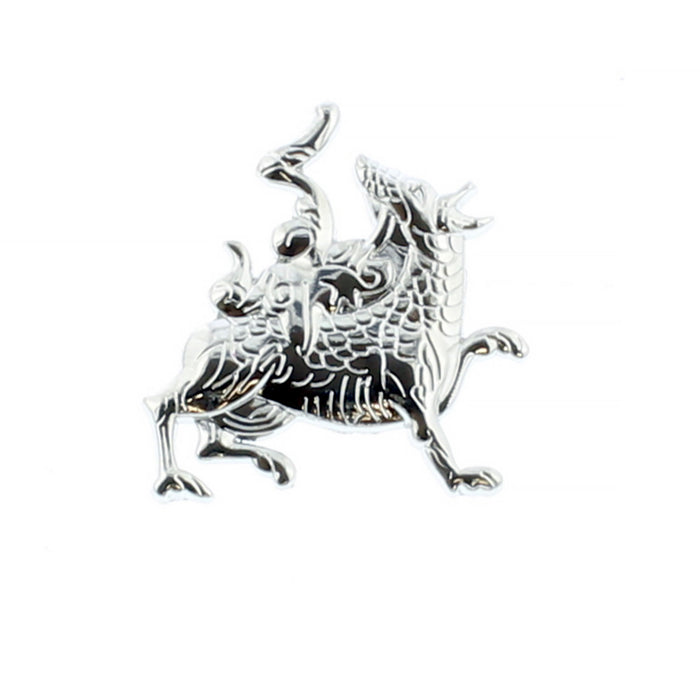 Silver Maeshowe Dragon pin badge