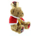 Royal Bear Soft toy with tartan paws, a gold and tartan crown and red cloak