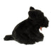 side view of black scottie dog toy