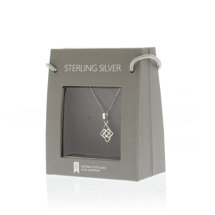 sterling silver double heart pendant necklace in presentation gift box