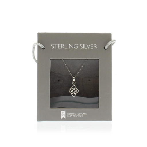 sterling silver double heart pendant necklace front view