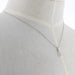 sterling silver double heart pendant necklace shown on model neck