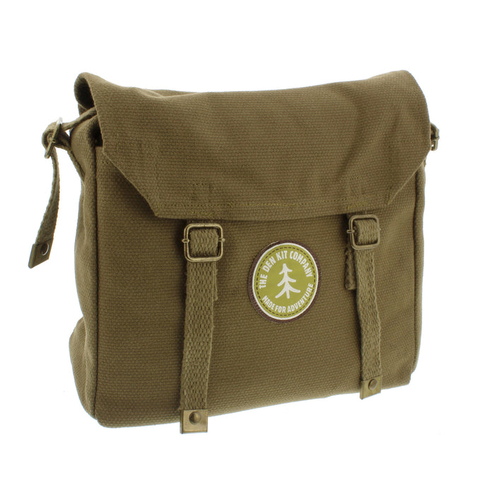 Brown canvas satchel that contains the products for the Original Den Kit. 