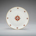 exclusive Edinburgh Castle crown china coupe plate white with central crown design and smaller crowns to edge of the plate