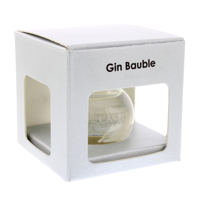 Edinburgh Castle Gin Bauble in a gift box