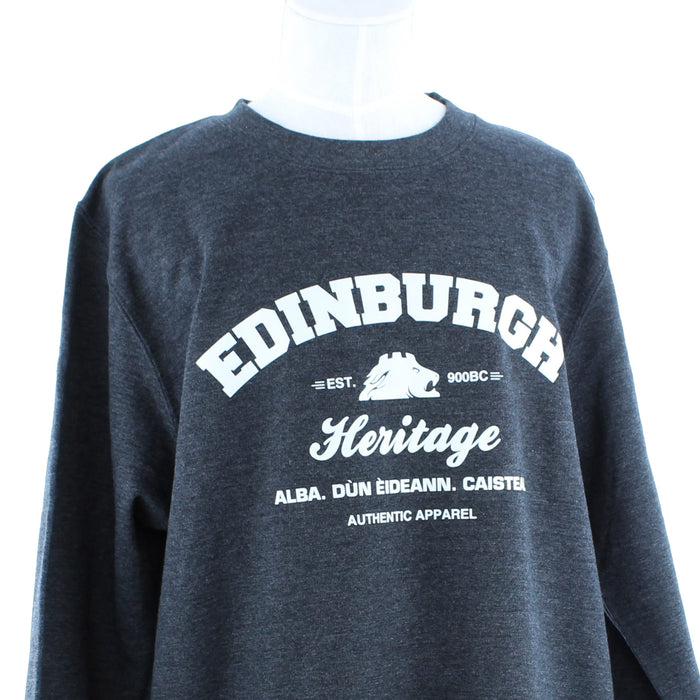 edinburgh castle heritage logo sweatshirt detail