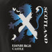 detail of front of hoodie with saltire lion