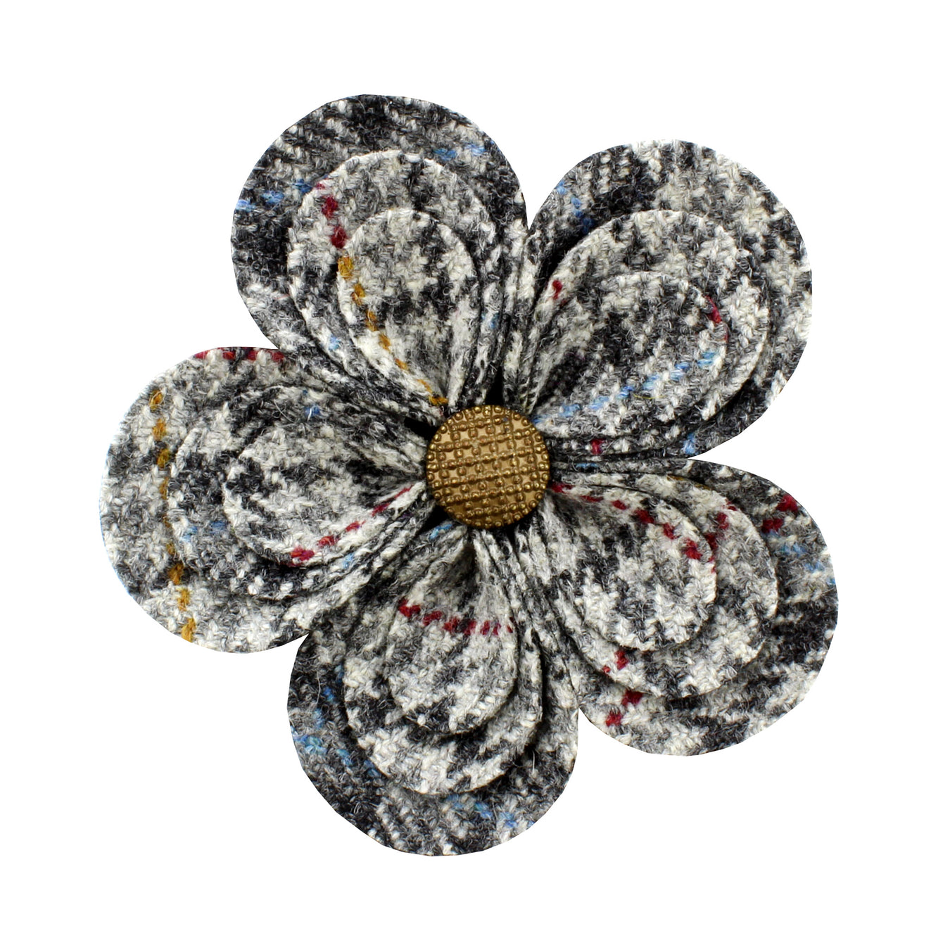 The Edinburgh Castle Tweed corsage close up  - Image