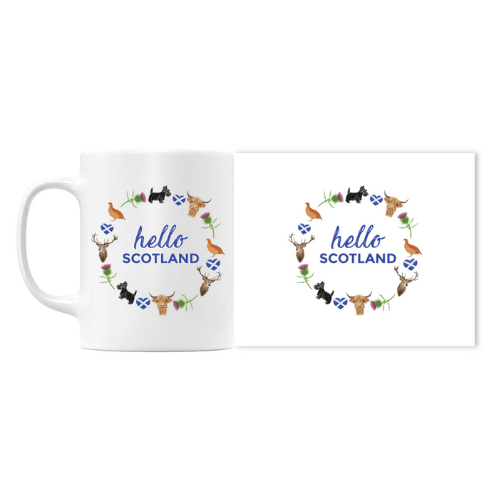 Hello Scotland Icons Mug