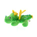 small green dragon soft toy side view