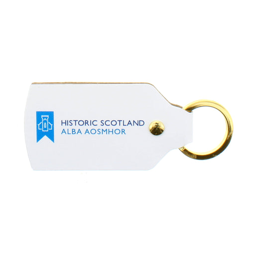 historic scotland leather keyring rear face with logo