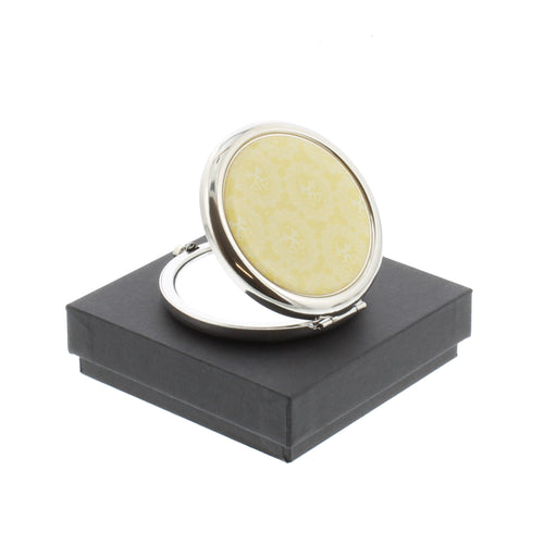 lace keys compact mirror shown on gift box