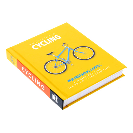 the little book of cycling shown at and angled view with spine visible