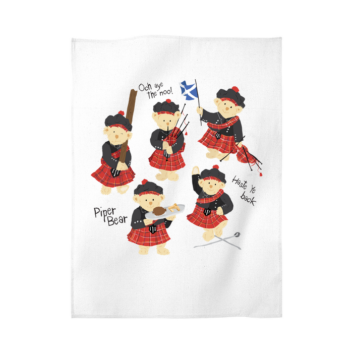 Piper Bear Group Personalised Organic Cotton Tea Towel