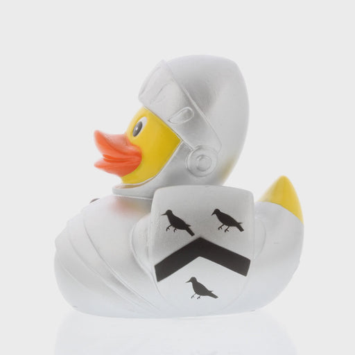 rotating 360 degree view of knight rubber duck