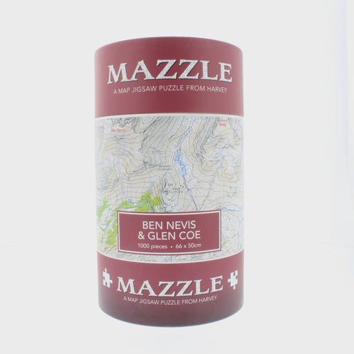 ben nevis mazzle jigsaw 1000 piece rotating view of cylinder packaging