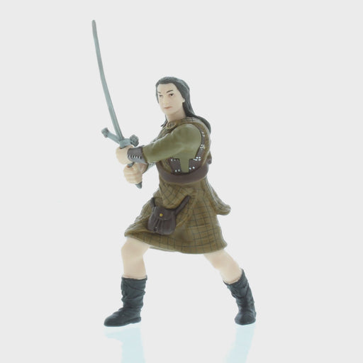 william wallace figurine rotating 360 degree view on white background