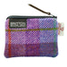 purple tartan coin purse with britton scotland label