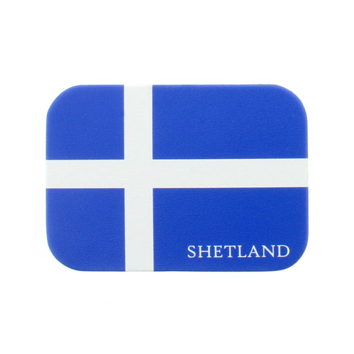 leather shetland flag fridge magnet