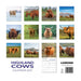 Lomond Highland Cows 2027 wall calendar cover showing a 3x4 grid of cow photographs, a November calendar page sample, and the title 'HIGHLAND COWS CALENDAR 2027' on a white background. - Image