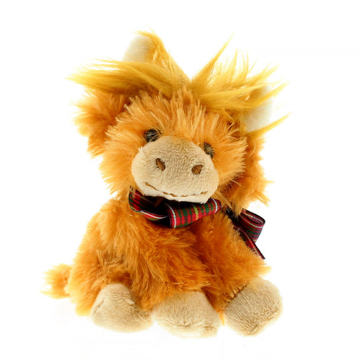 plush highland cow bag charm/keyring against a white background - Image