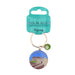 Keyring with Stirling Castle design on a teal card - Image