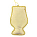 Back of the Slainte decoration showing plush gold fabric.  - Image