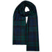 Tartan scarf in green and blue on a white background - Image