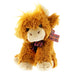 Plush Highland Cow Soft Toy with red tartan bow - Image
